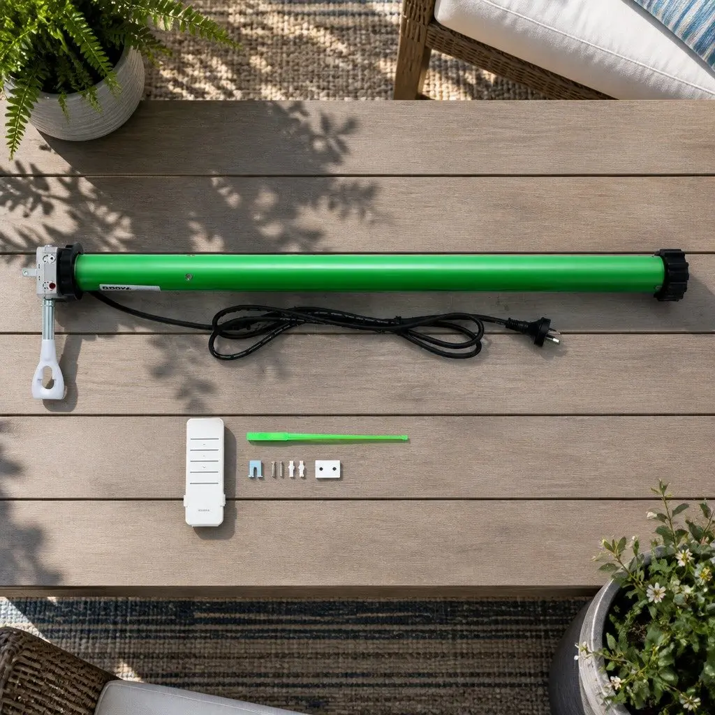 Folding Arm Awning Motor 230V Remote Control Green