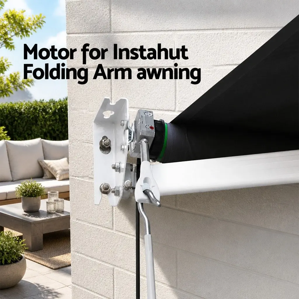 Folding Arm Awning Motor 230V Remote Control Green