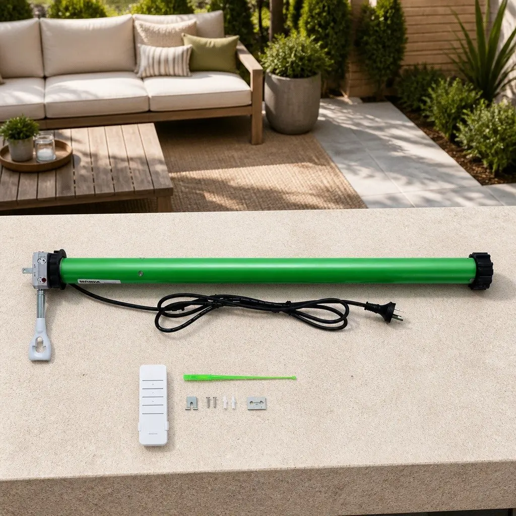 Folding Arm Awning Motor 230V Remote Control Green