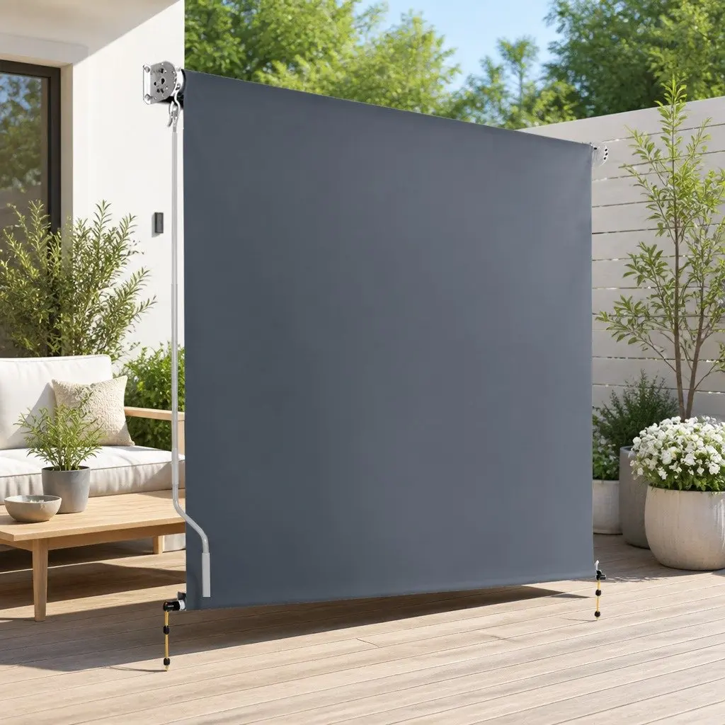 2.1x2.5M Grey Outdoor Retractable Awning