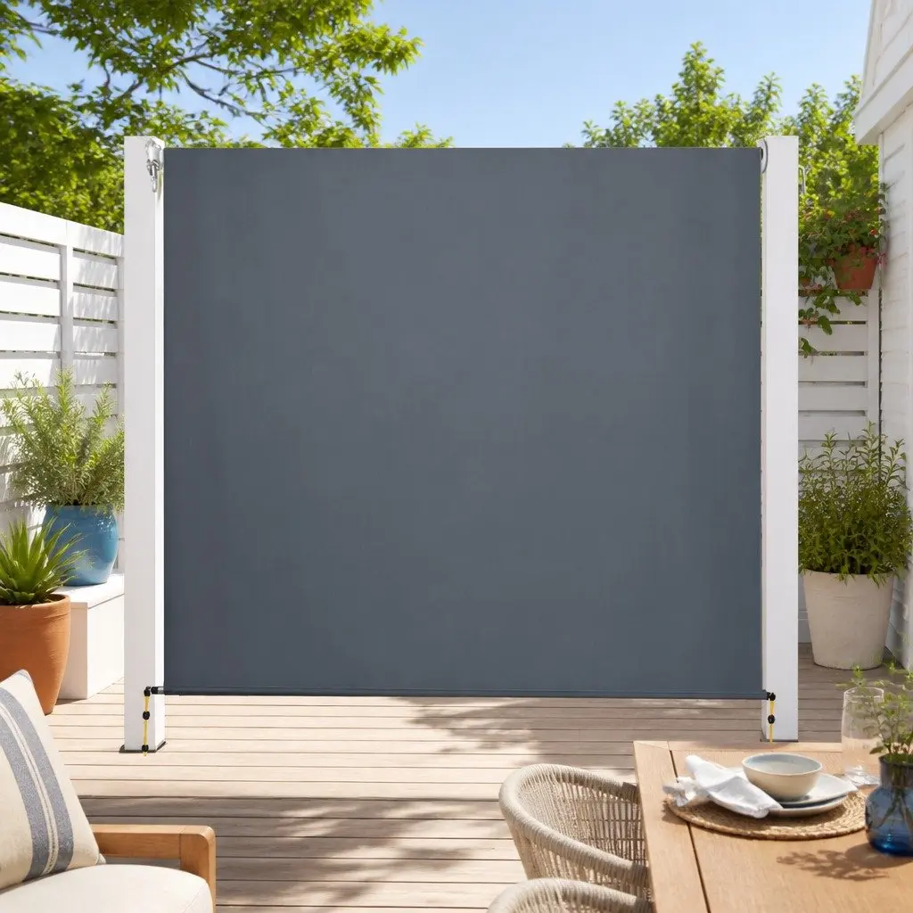 Grey Retractable Outdoor Awning 2.7M x 2.5M