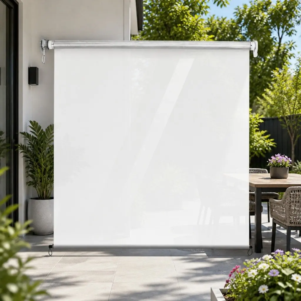 Retractable Outdoor Awning with Hand Crank