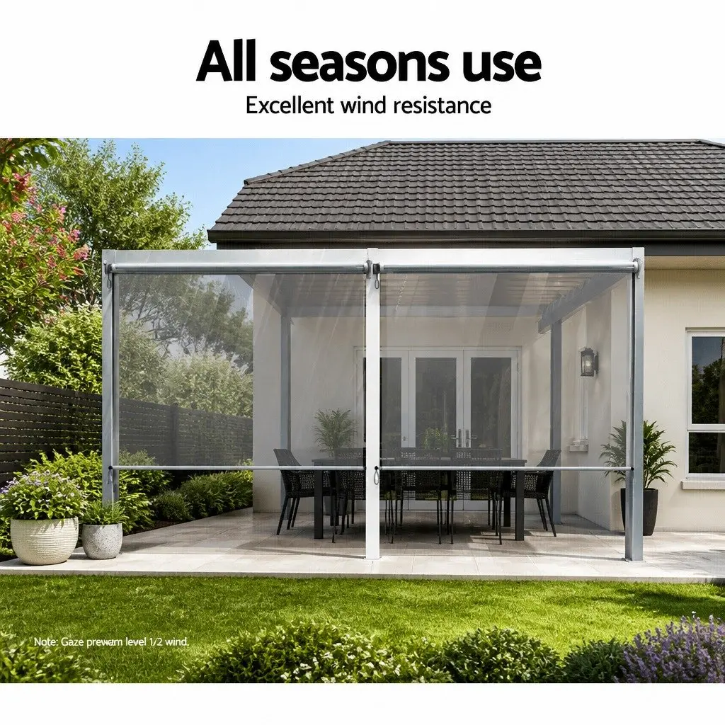 Retractable Outdoor Awning with Hand Crank