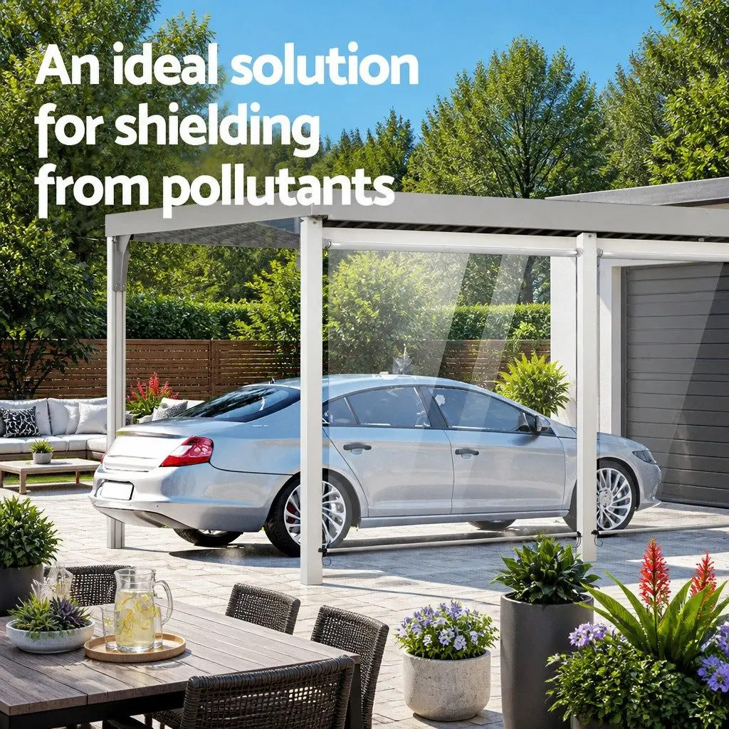 Retractable Outdoor Awning with Hand Crank