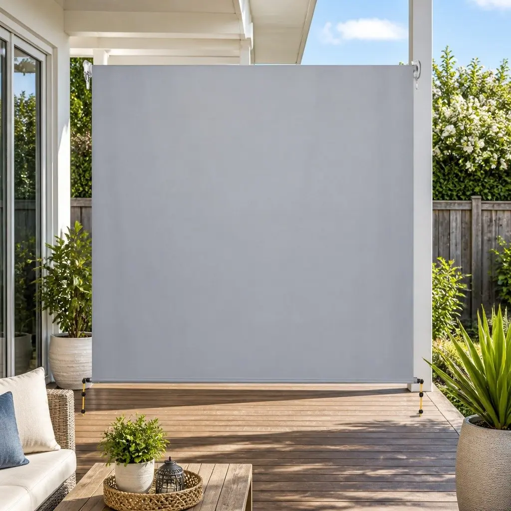 Grey Outdoor Retractable Screen Awning 3M x 2.5M