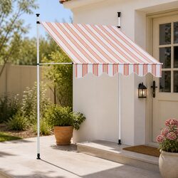 Sturdy Retractable Pivot Arm Awning Outdoor Shade 2X1.8M