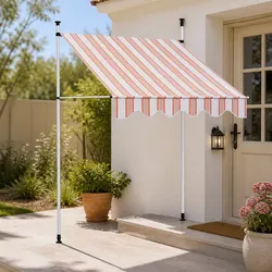 Sturdy Retractable Pivot Arm Awning Outdoor Shade 2X1.8M