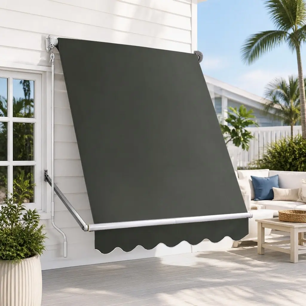 Grey 1.5m x 2.1m Retractable Awning