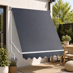 Premium Retractable Pivot Arm Awning 1.8x2.1m Grey