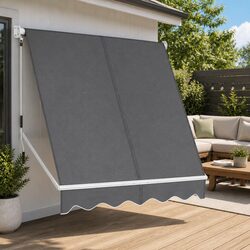 Durable 2.1X2.1M Grey Retractable Pivot Arm Awning