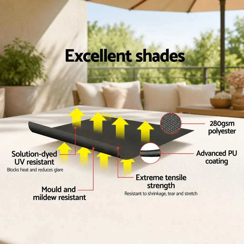 Grey Retractable Pivot Arm Awning 2.4X2.1M