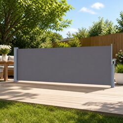 Durable Retractable Side Awning for Sun Protection 1M x 3M Grey