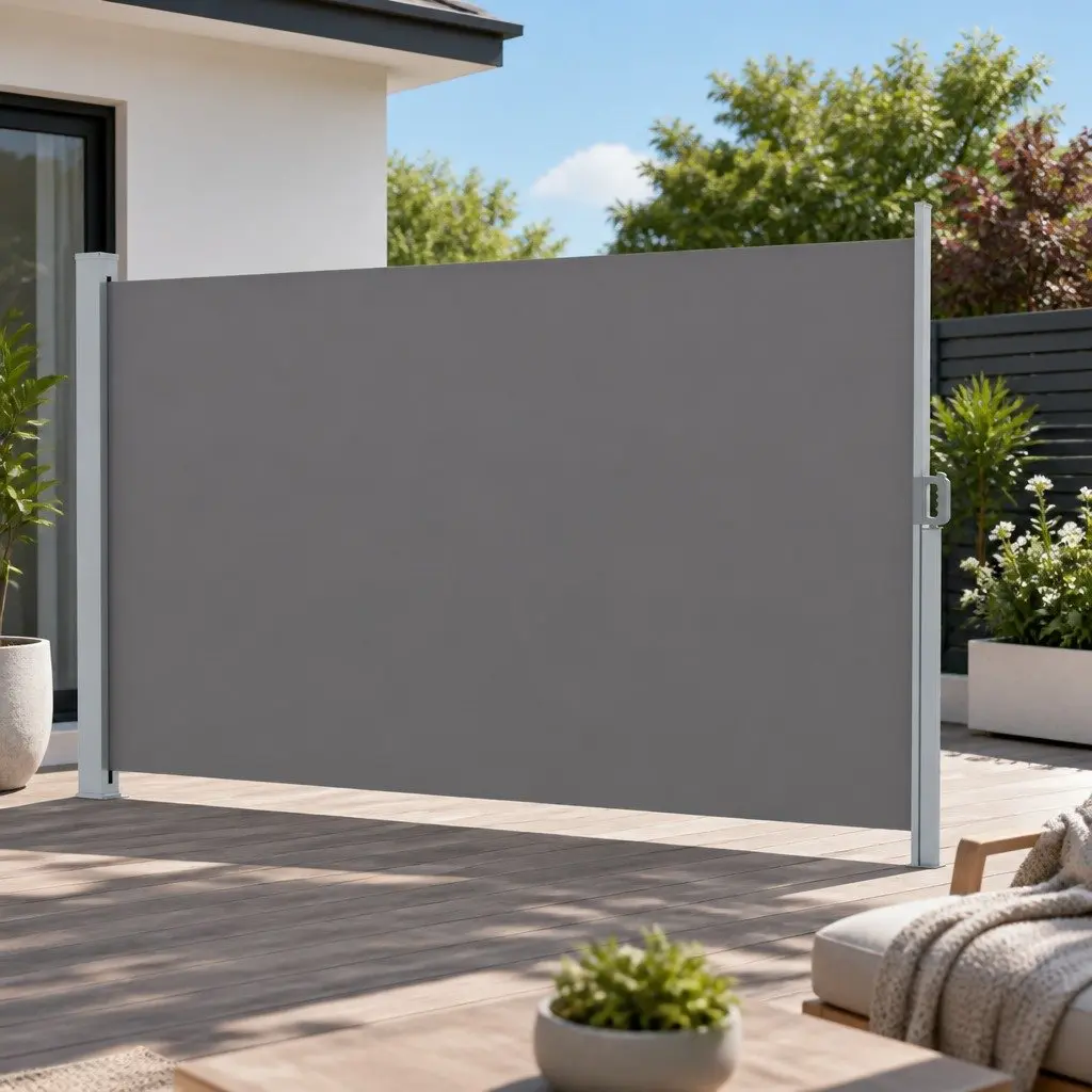 Retractable Side Awning 1.8x3M Grey Steel Frame