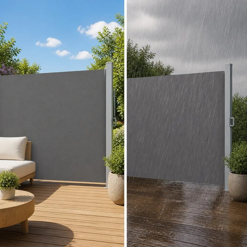 Retractable Side Awning 1.8x3M Grey Steel Frame
