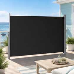 Durable Retractable Side Awning Sun Shade 1.8 x 3M Black