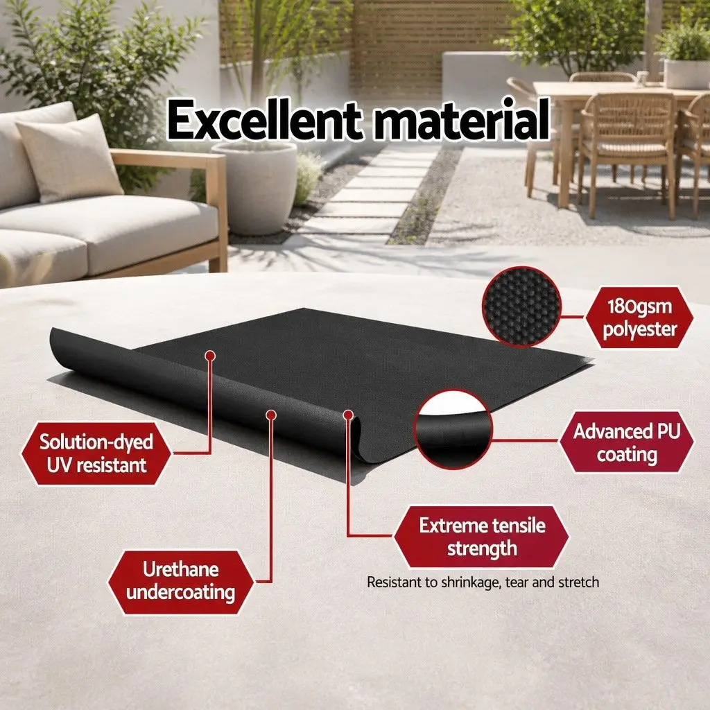 Retractable Side Awning Sun Shade 2X3M Black Twin Pack