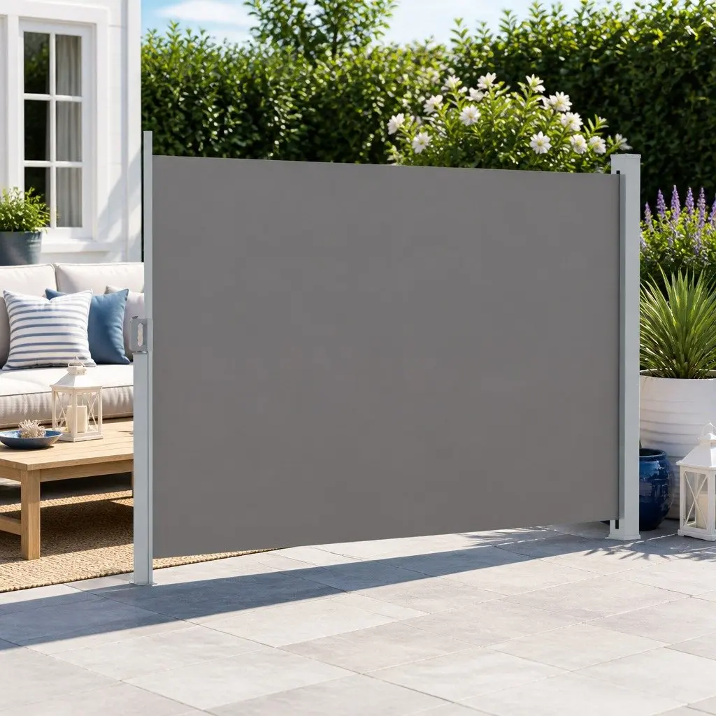 Retractable Side Awning for Outdoor Spaces 2M x 3M Grey