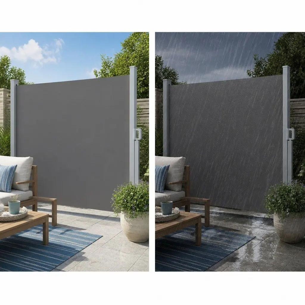 Retractable Side Awning for Outdoor Spaces 2M x 3M Grey