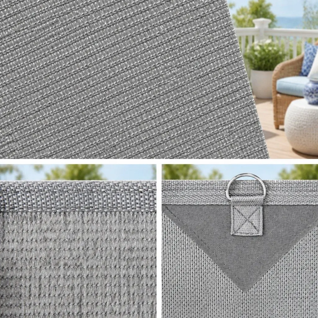 Caravan End Screen Awning Privacy Shade Grey 1.95 x 2.2M