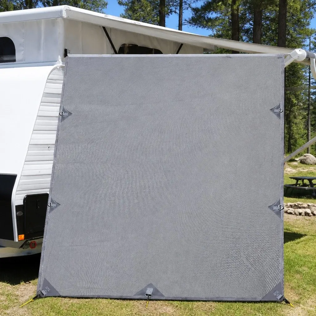 Caravan End Screen Water-Repellent 2.1x1.8M Grey