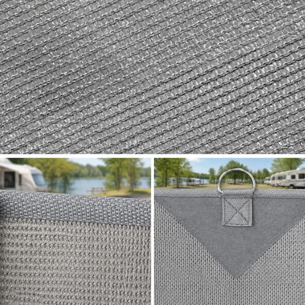 Caravan Privacy Screen 180gsm PE Fabric 4.6x1.95M Grey