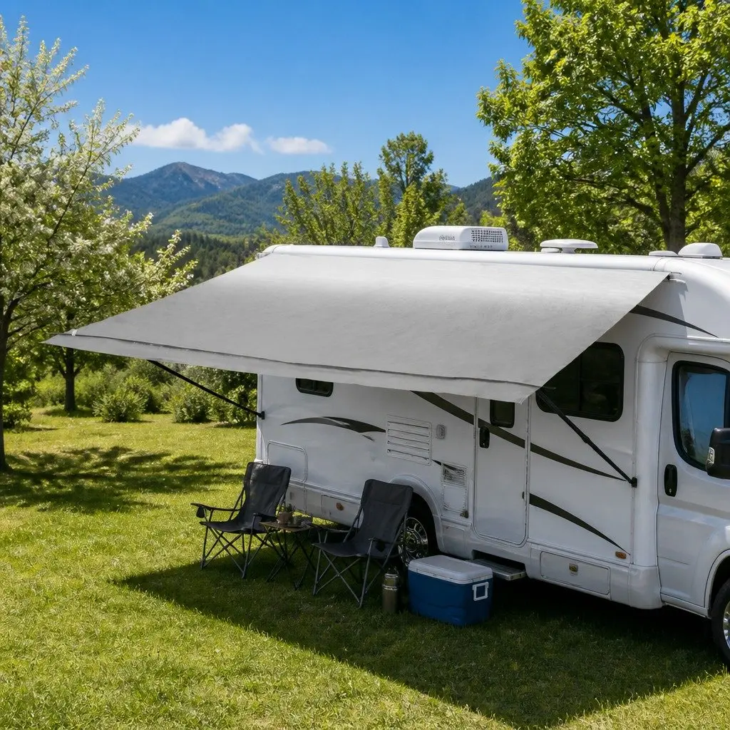 12ft Grey Caravan Awning Fabric for RVs