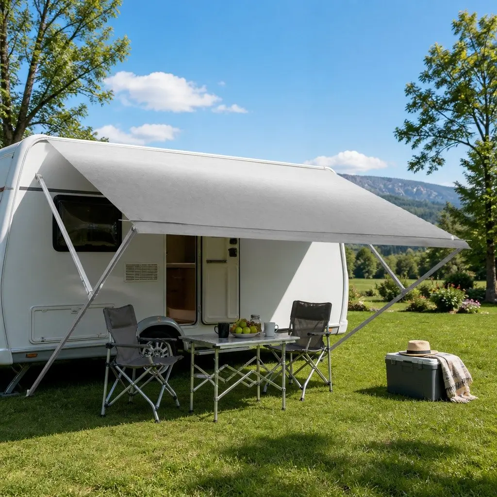 14FT Caravan Awning Replacement Fabric Grey