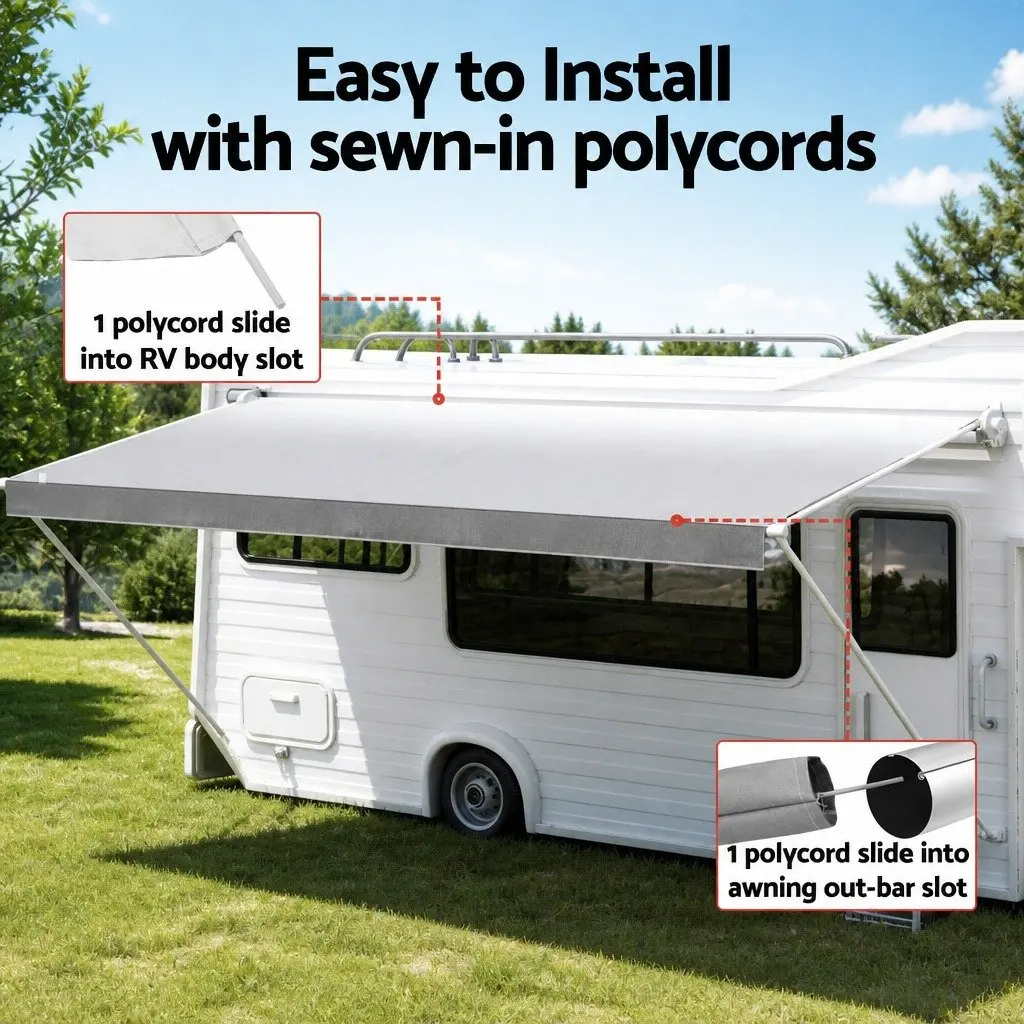 18ft Caravan Awning Fabric Replacement Grey