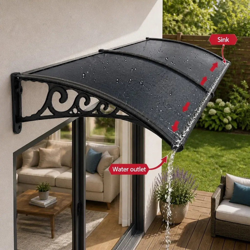 0.6mx0.6m Window Awning for Outdoor Spaces