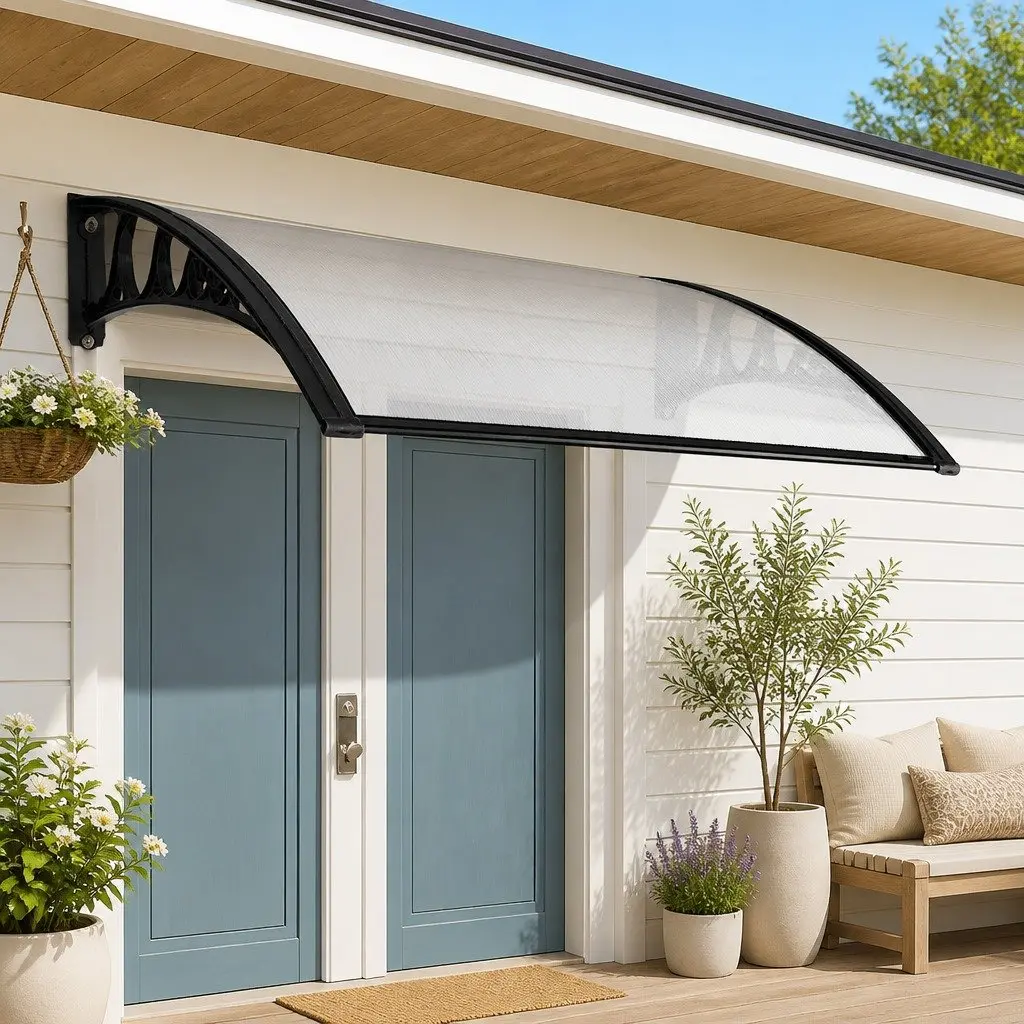Window Door Awning Canopy 1m x 2m Transparent