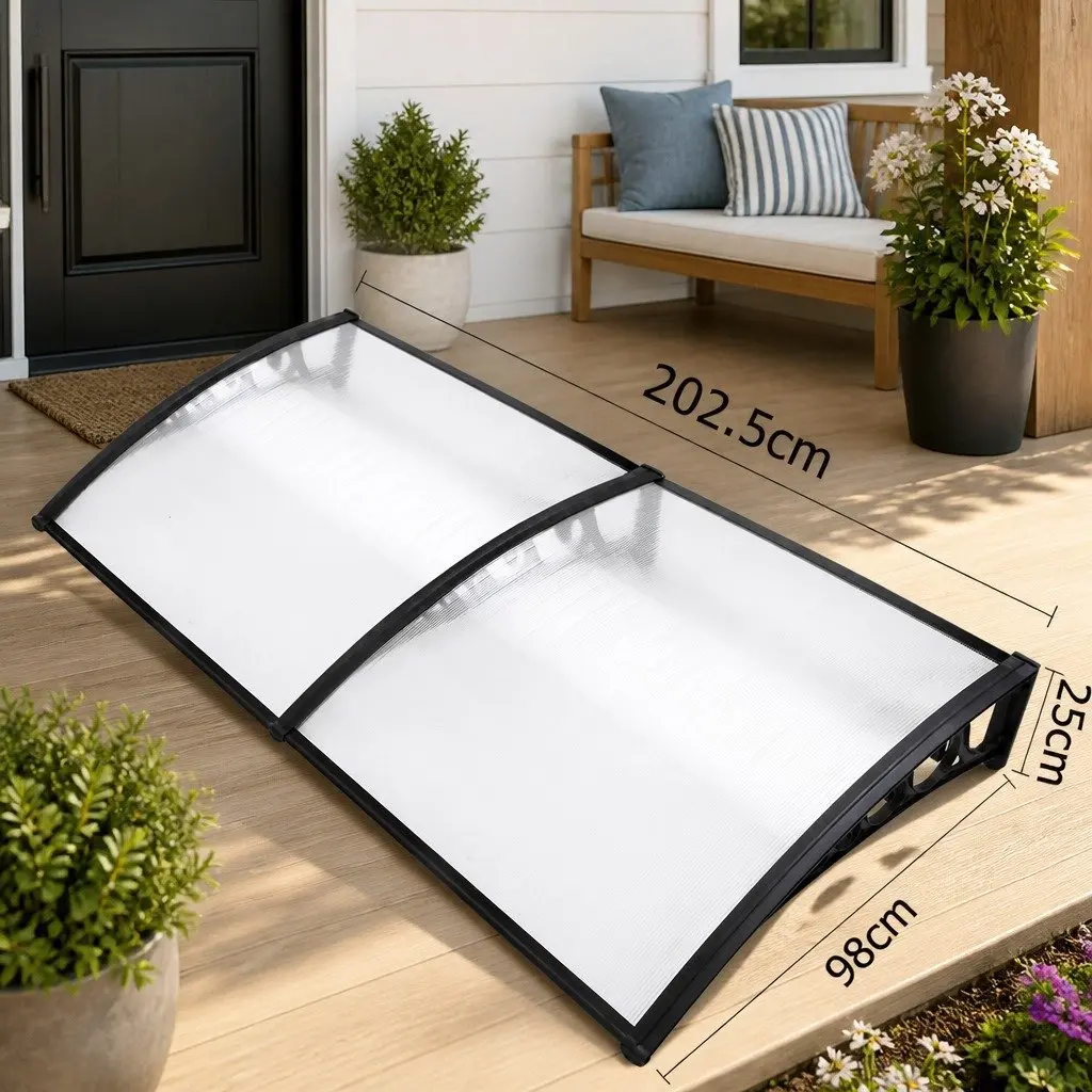 Window Door Awning Canopy 1m x 2m Transparent