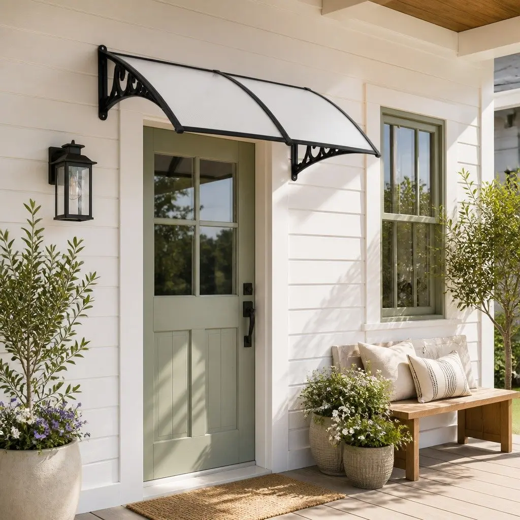 Window Door Awning Canopy 1m x 2m Transparent