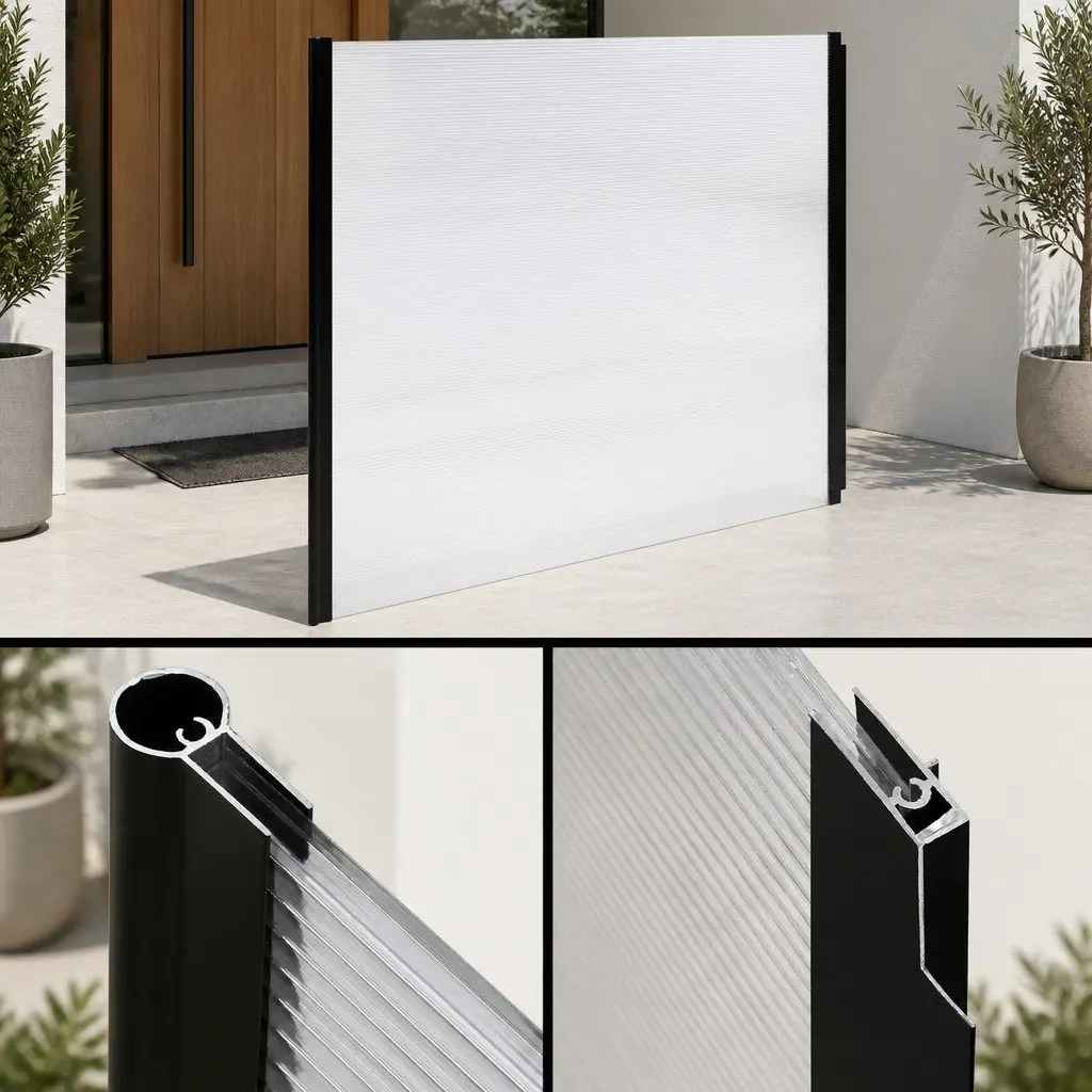 1m x 3m Window Door Awning with Durable PC Panel