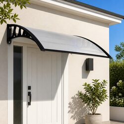 Durable 1m x 4m Transparent PC Awning for Doors and Windows