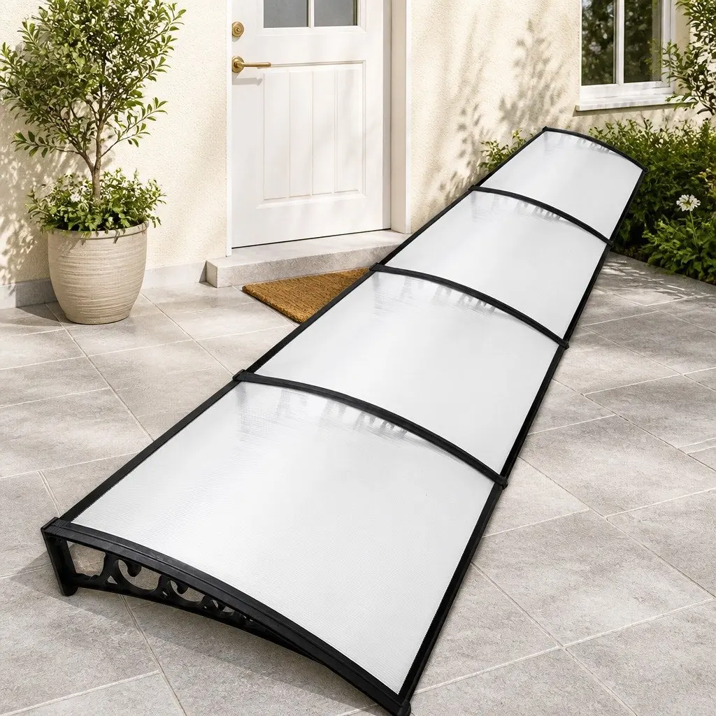 1m x 4m Transparent PC Awning for Doors and Windows