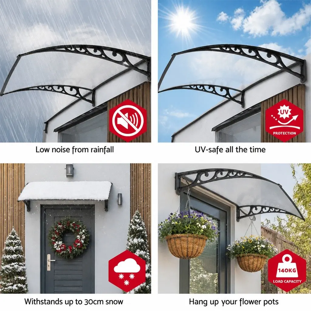 1m x 6m Window Door Awning with PC Panel