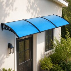 Durable Window Door Awning 1mx3m Blue PC Canopy
