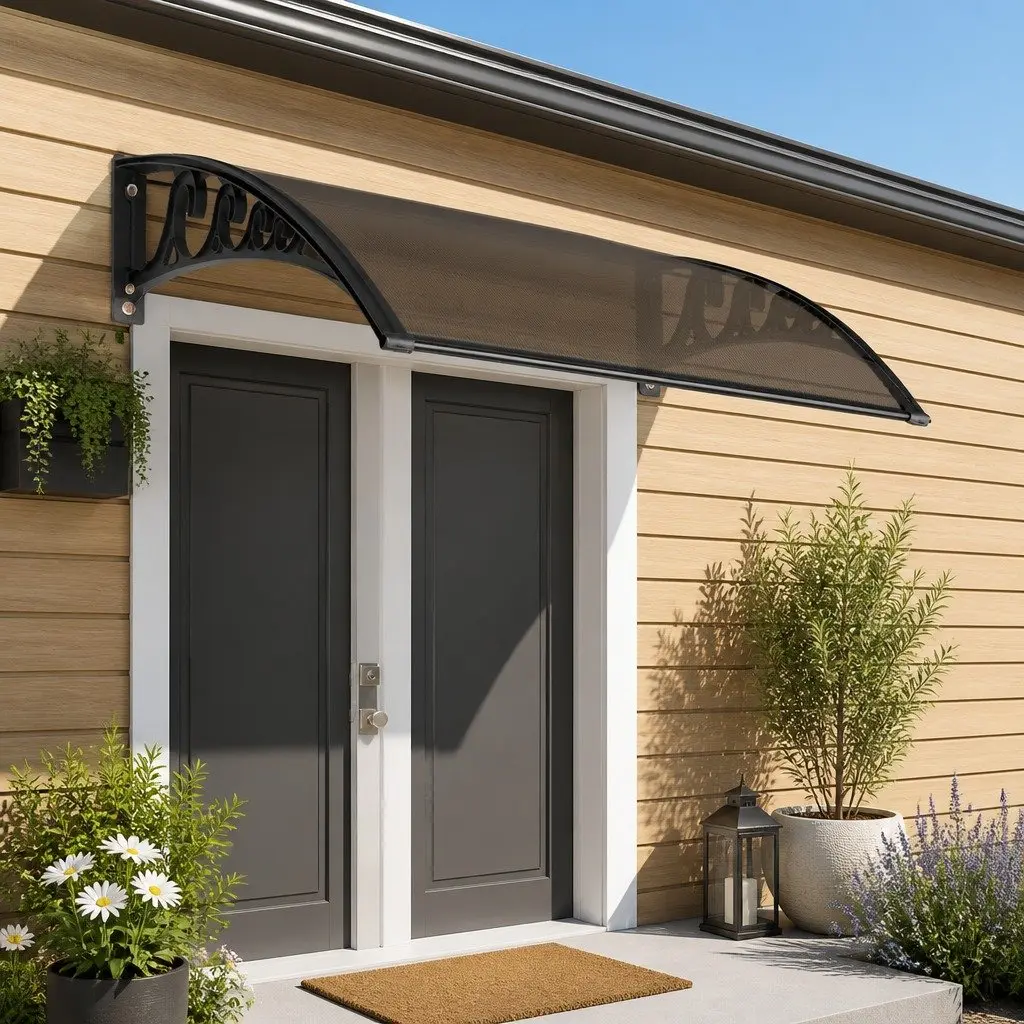 1m x 4m Brown Polycarbonate Awning for Windows