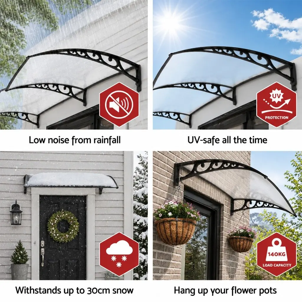 1m x 1.5m PC Panel Awning for Weather Protection