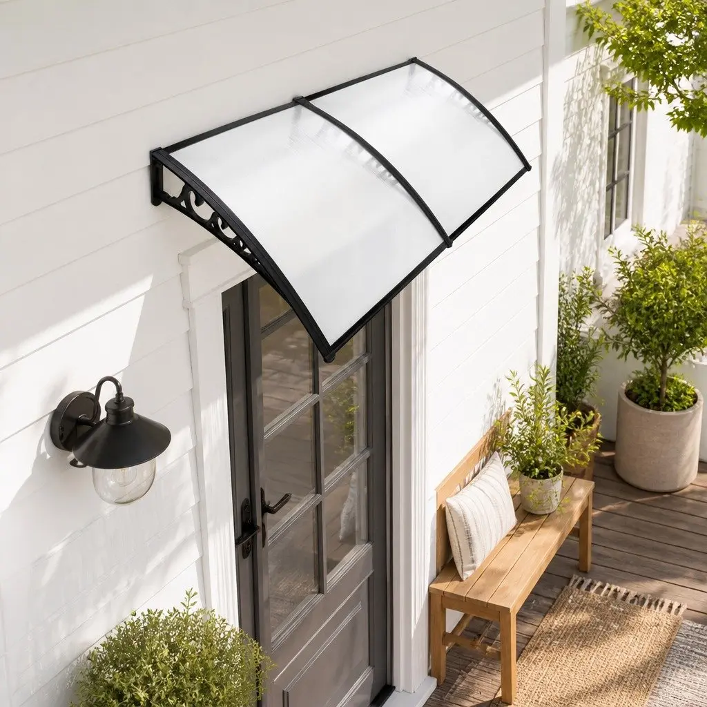 1m x 2.4m Window Door Awning with Transparent PC Panel