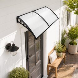 Durable 1m x 2.4m Window Door Awning with Transparent PC Panel