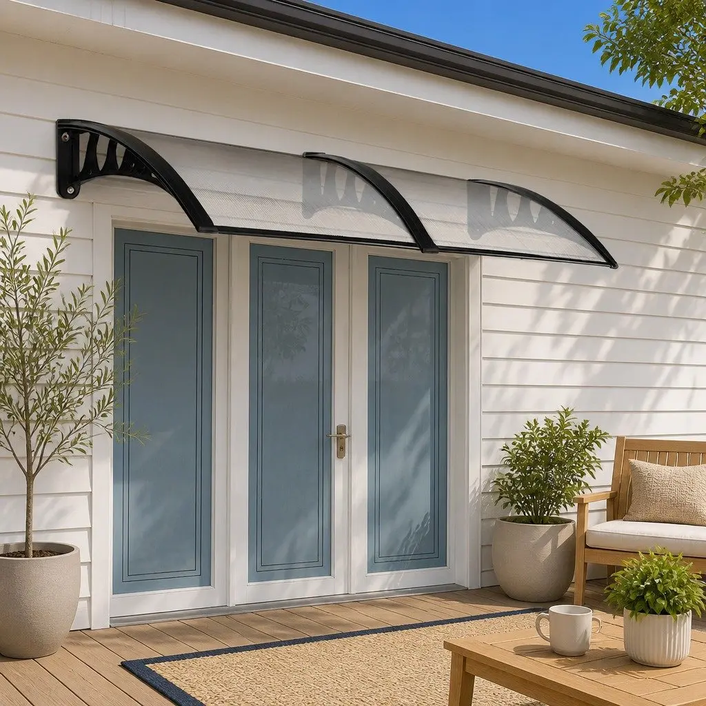 1m x 2.4m Window Door Awning with Transparent PC Panel