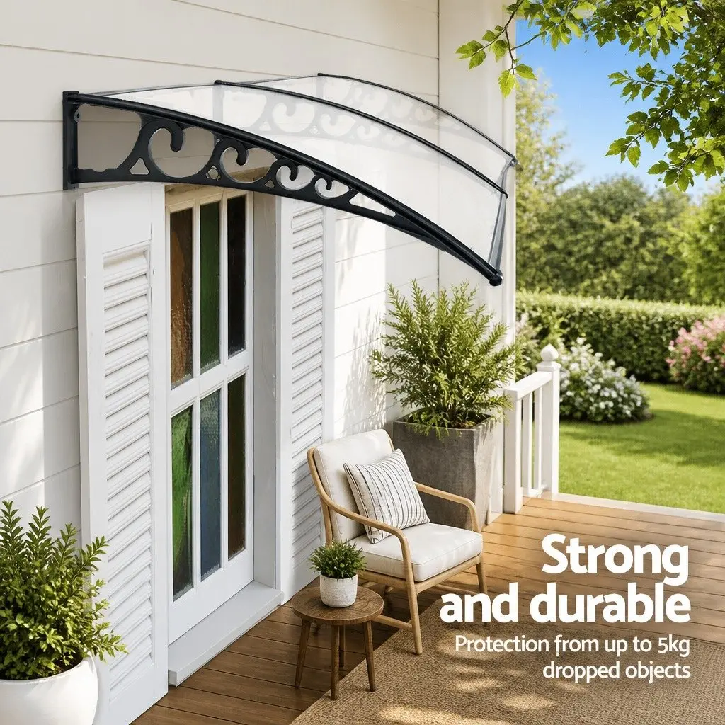 1m x 2.4m Window Door Awning with Transparent PC Panel