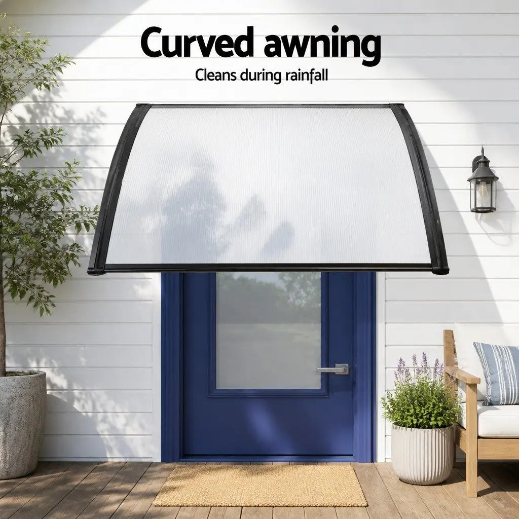 1m x 2.4m Window Door Awning with Transparent PC Panel
