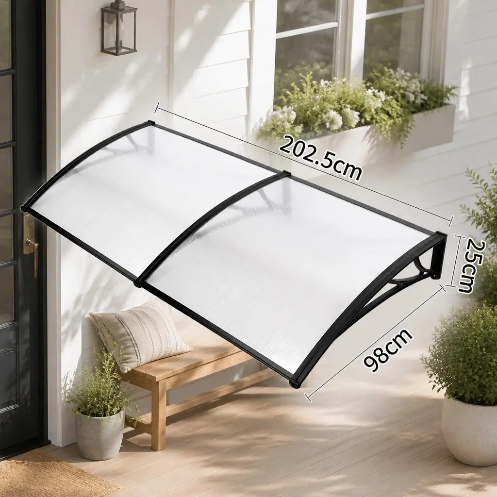 1m x 2m Transparent Awning Canopy with Bracket