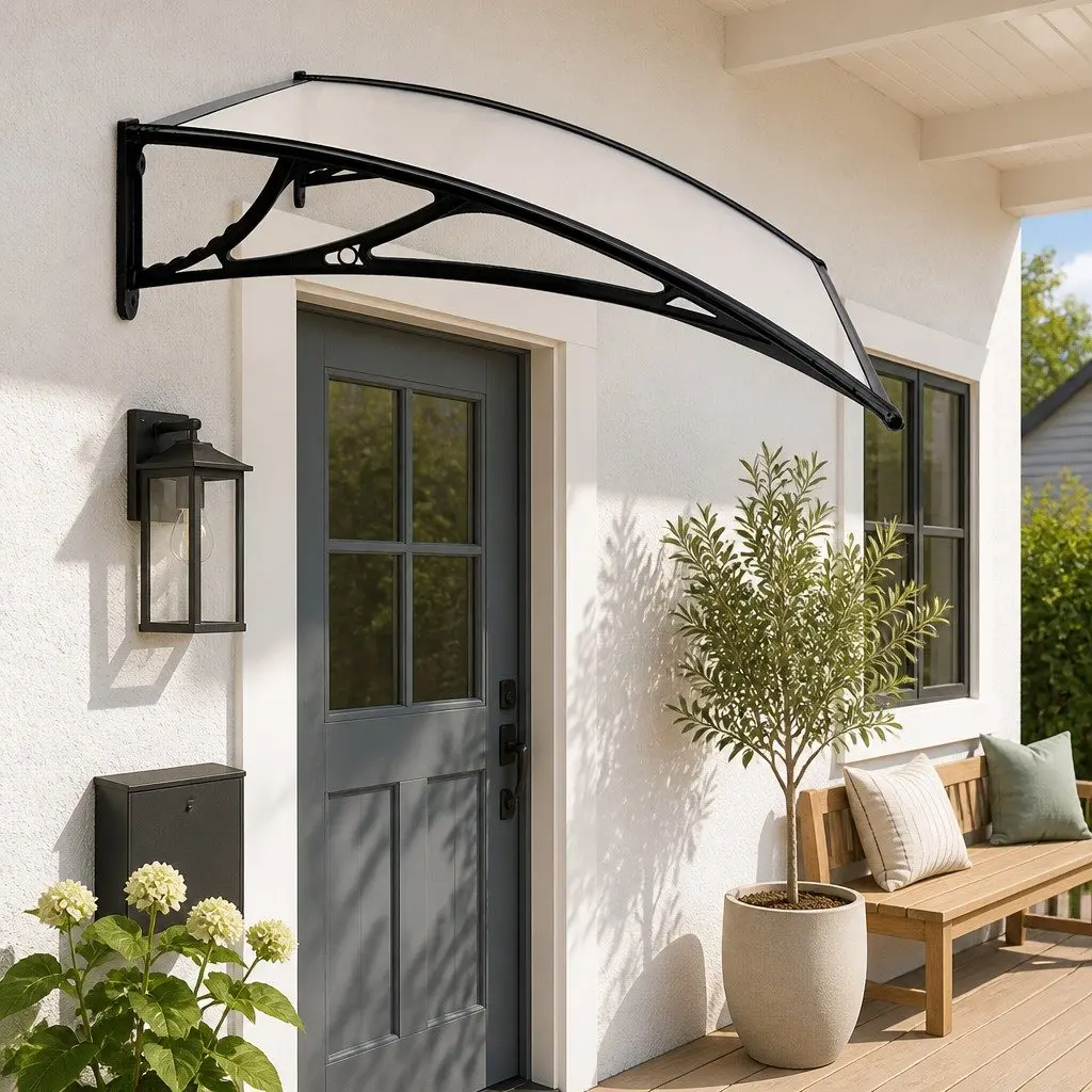 1m x 2m Transparent Awning Canopy with Bracket