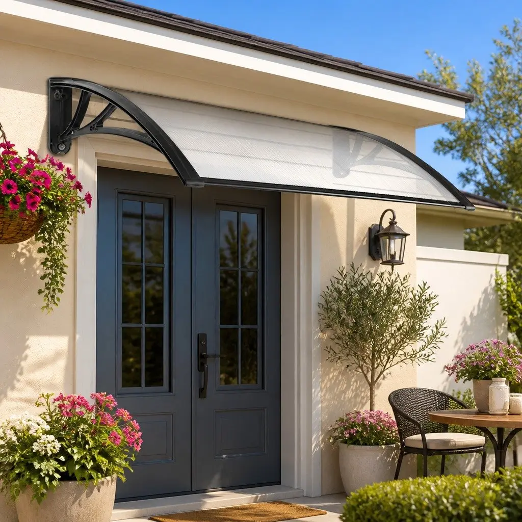 1m x 2m Transparent Awning Canopy with Bracket