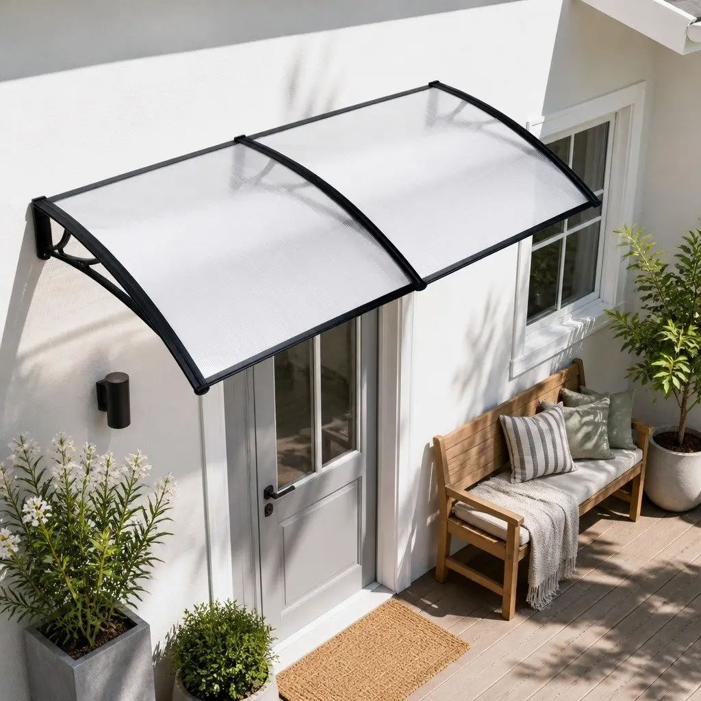1m x 2m Transparent Awning Canopy with Bracket