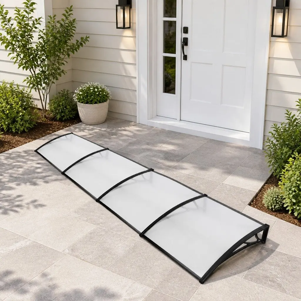 Window and Door Awning 1m x 4m Clear Panel