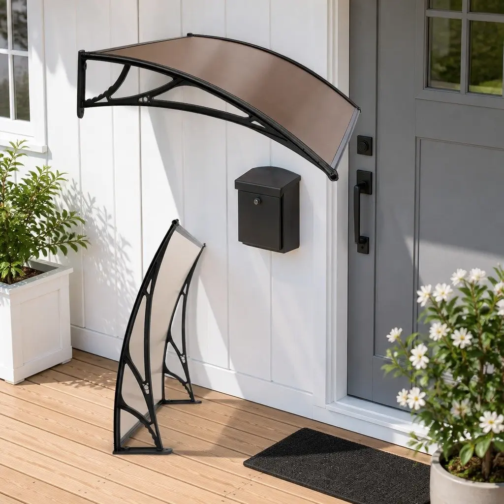 1m x 4m Brown Window Door Awning Canopy